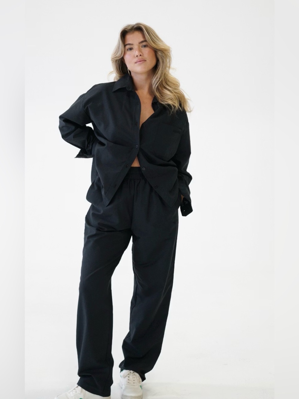 Djerf Avenue Black Straight Leg Pants